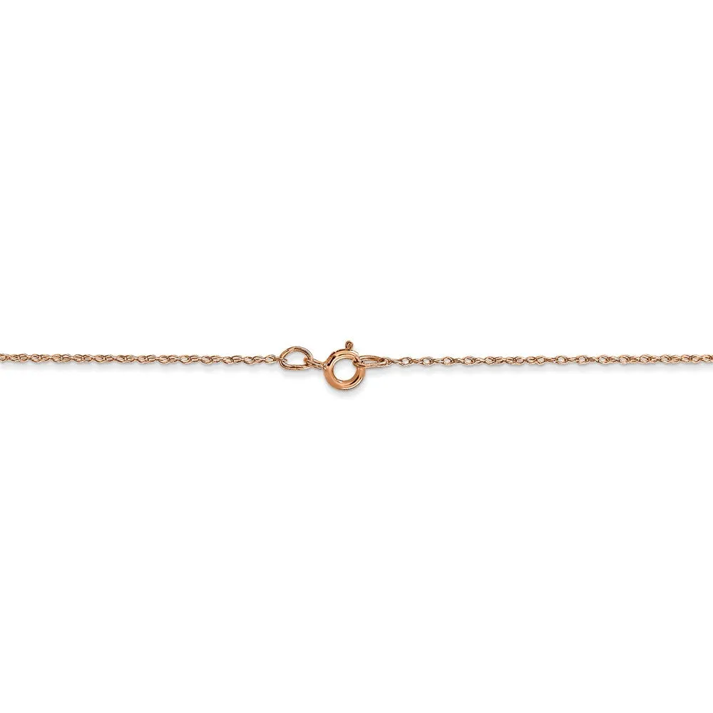 14k Rose Gold .5 mm Cable Rope Chain (CARDED) | 5RR