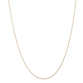 14k Rose Gold .5 mm Cable Rope Chain (CARDED) | 5RR