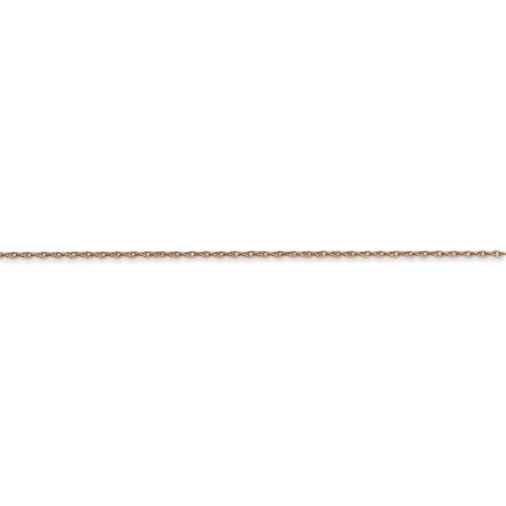 14k Rose Gold .5 mm Cable Rope Chain (CARDED) | 5RR