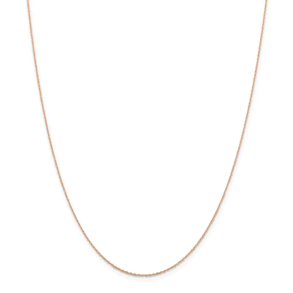 14k Rose Gold .5 mm Cable Rope Chain | PEN324