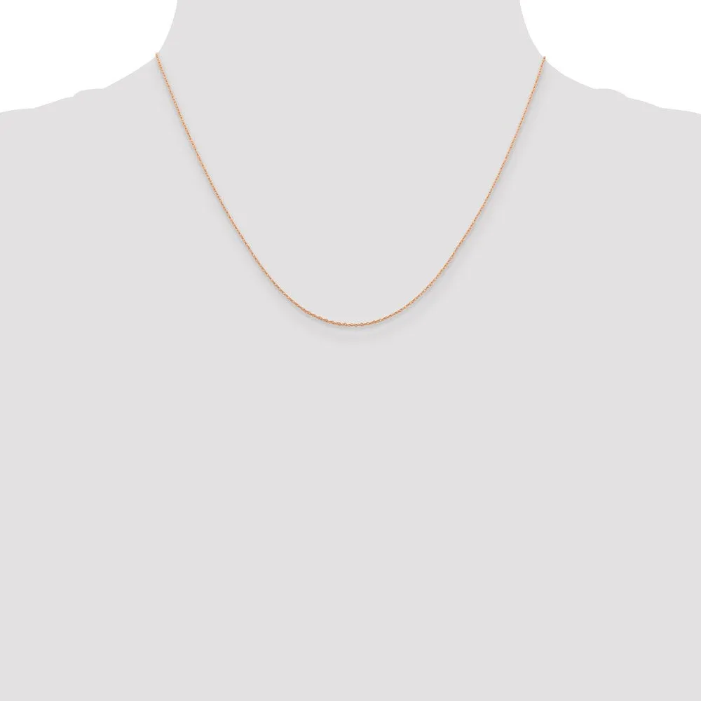 14k Rose Gold .5 mm Cable Rope Chain | PEN324