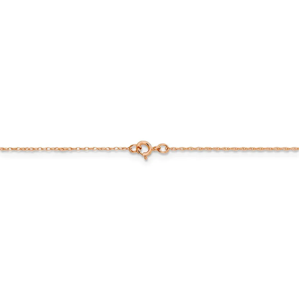 14k Rose Gold .5 mm Cable Rope Chain | PEN324