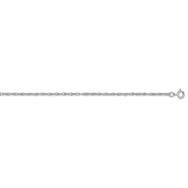 14K White Gold 1.35mm Carded Cable Rope Chain | 10RW