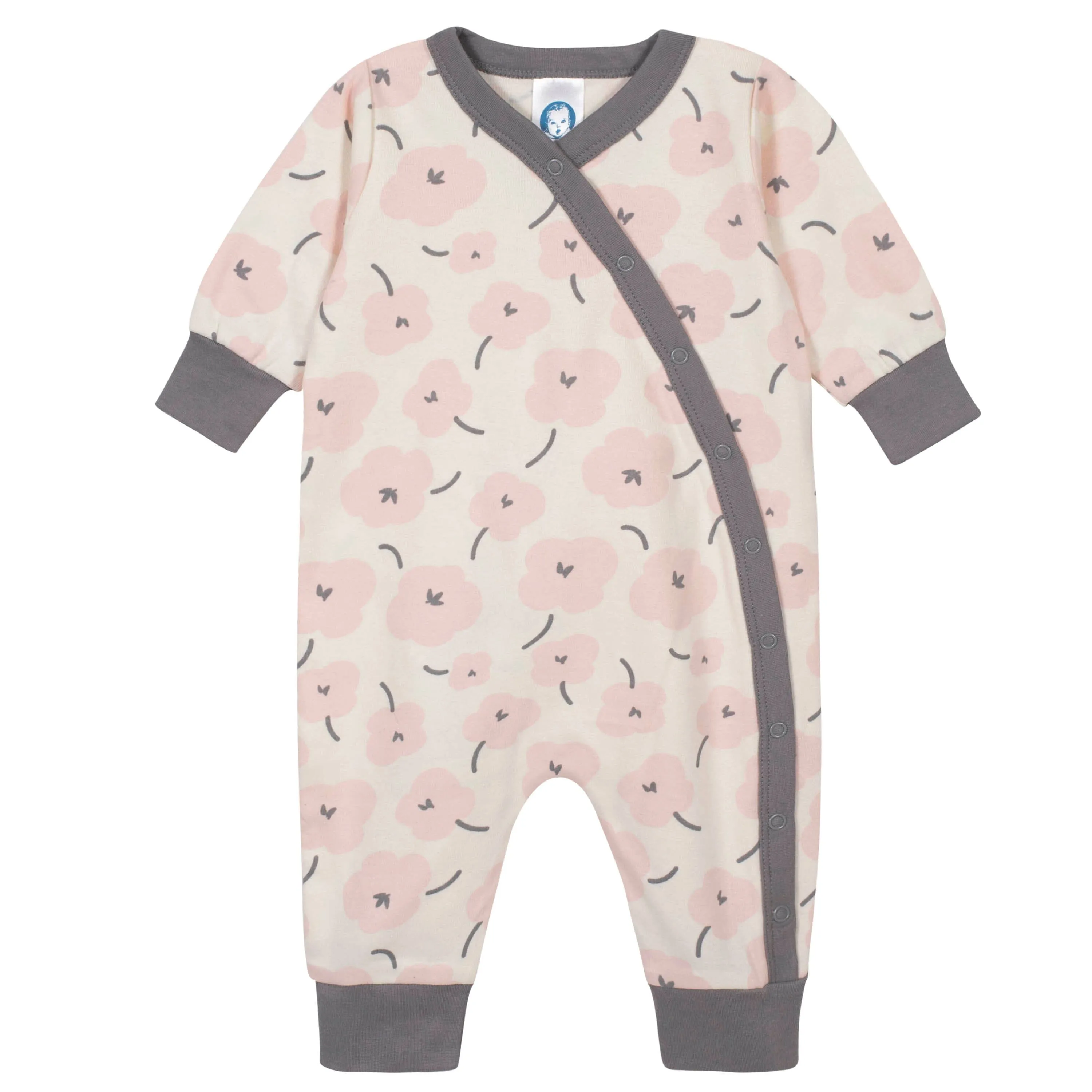 6-Piece Baby Girls Bunny Coveralls and Mittens Set