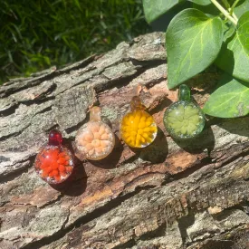 Abstract Flower Pendants with Infused Cremains