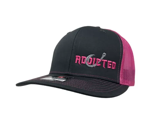 Addicted Fishing Neon Pink Trucker