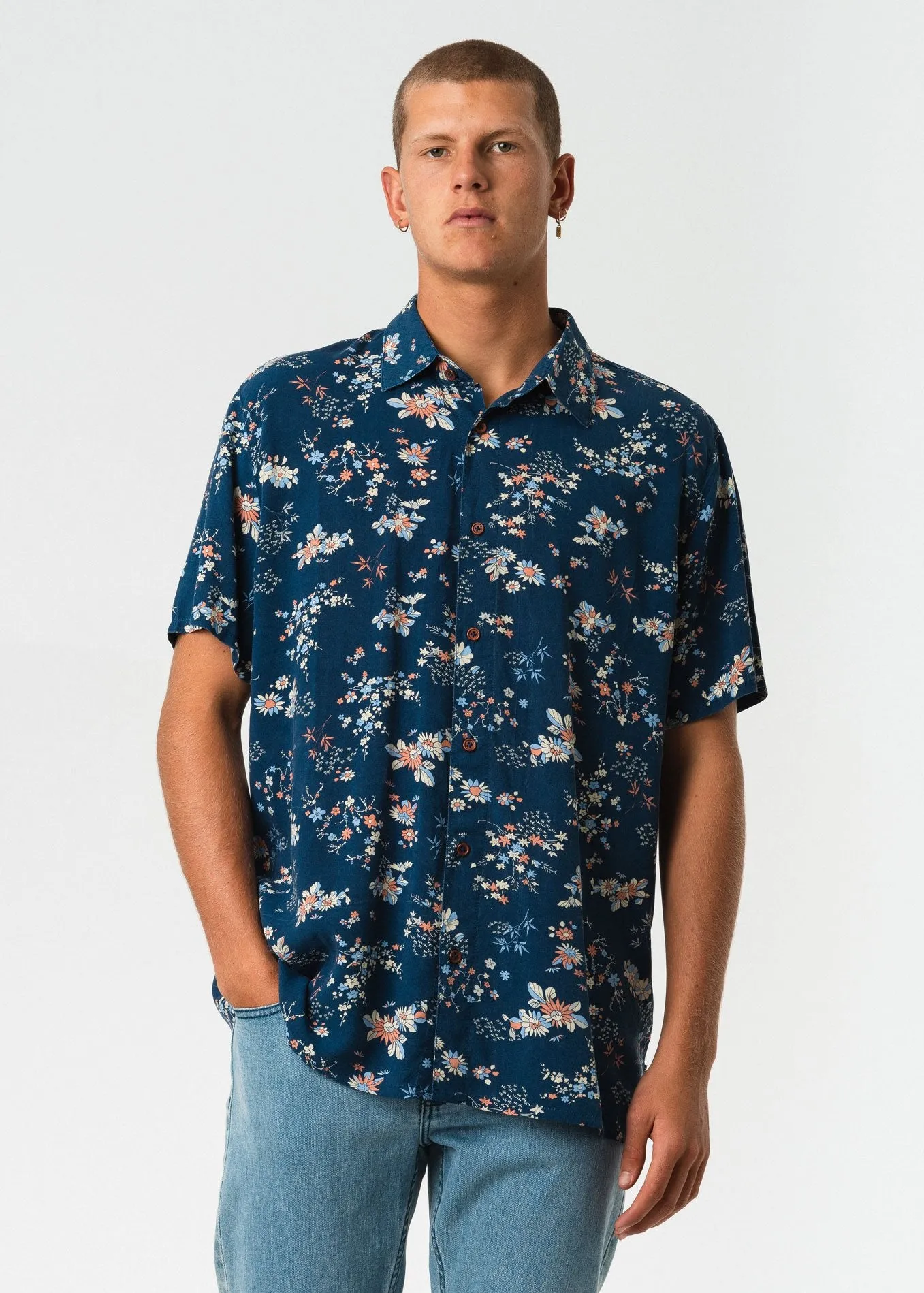 Afends Mens Culture Wave  - Short Sleeve Shirt