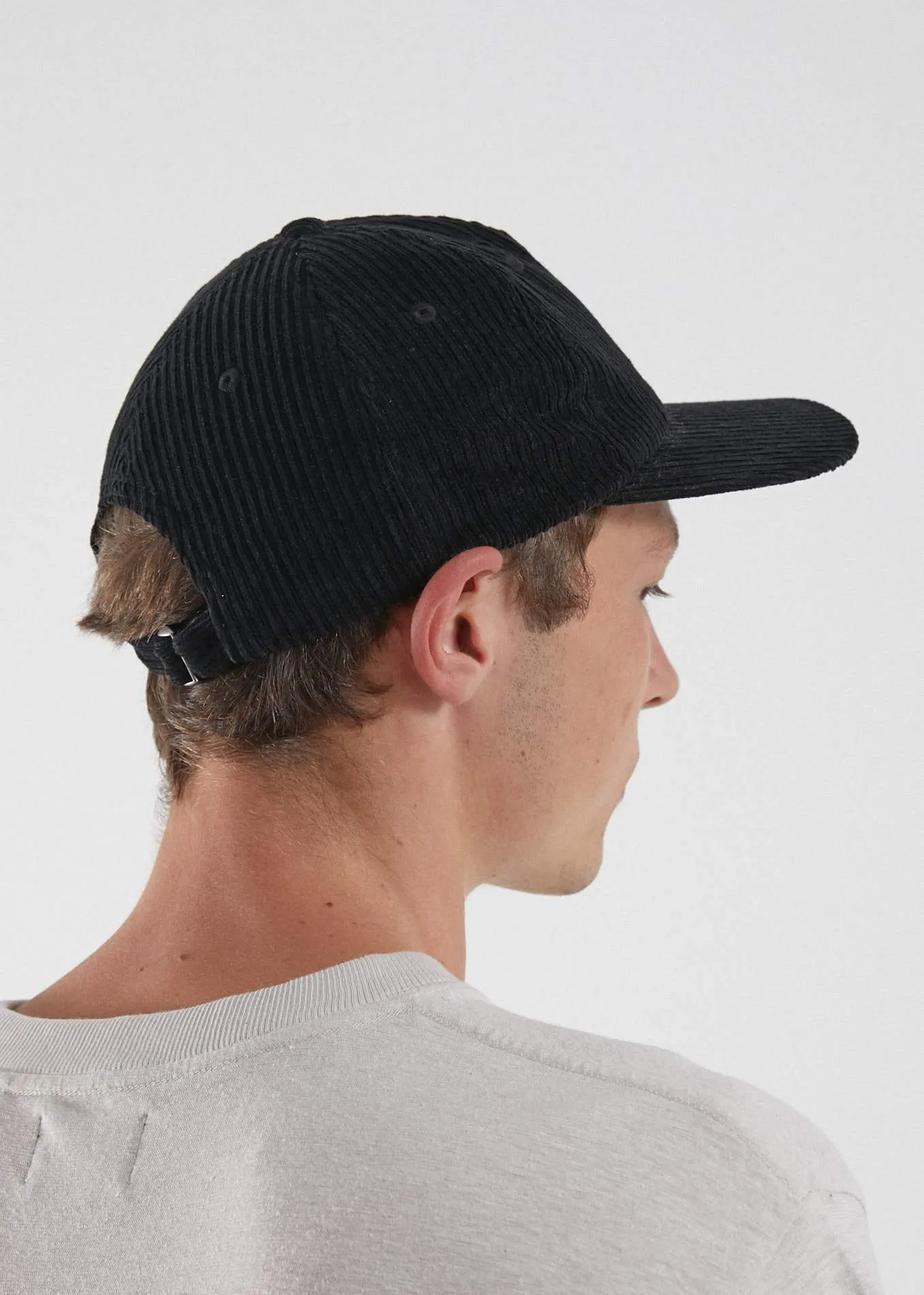 Afends Unisex Killer Wale - Corduroy Snapback Cap - Black