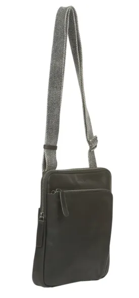 Black Leather Shoulder Bag | 3951