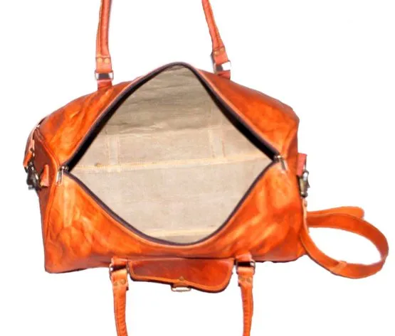 Brown Triangle Harrison Leather Bag