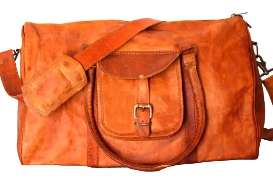 Brown Triangle Harrison Leather Bag