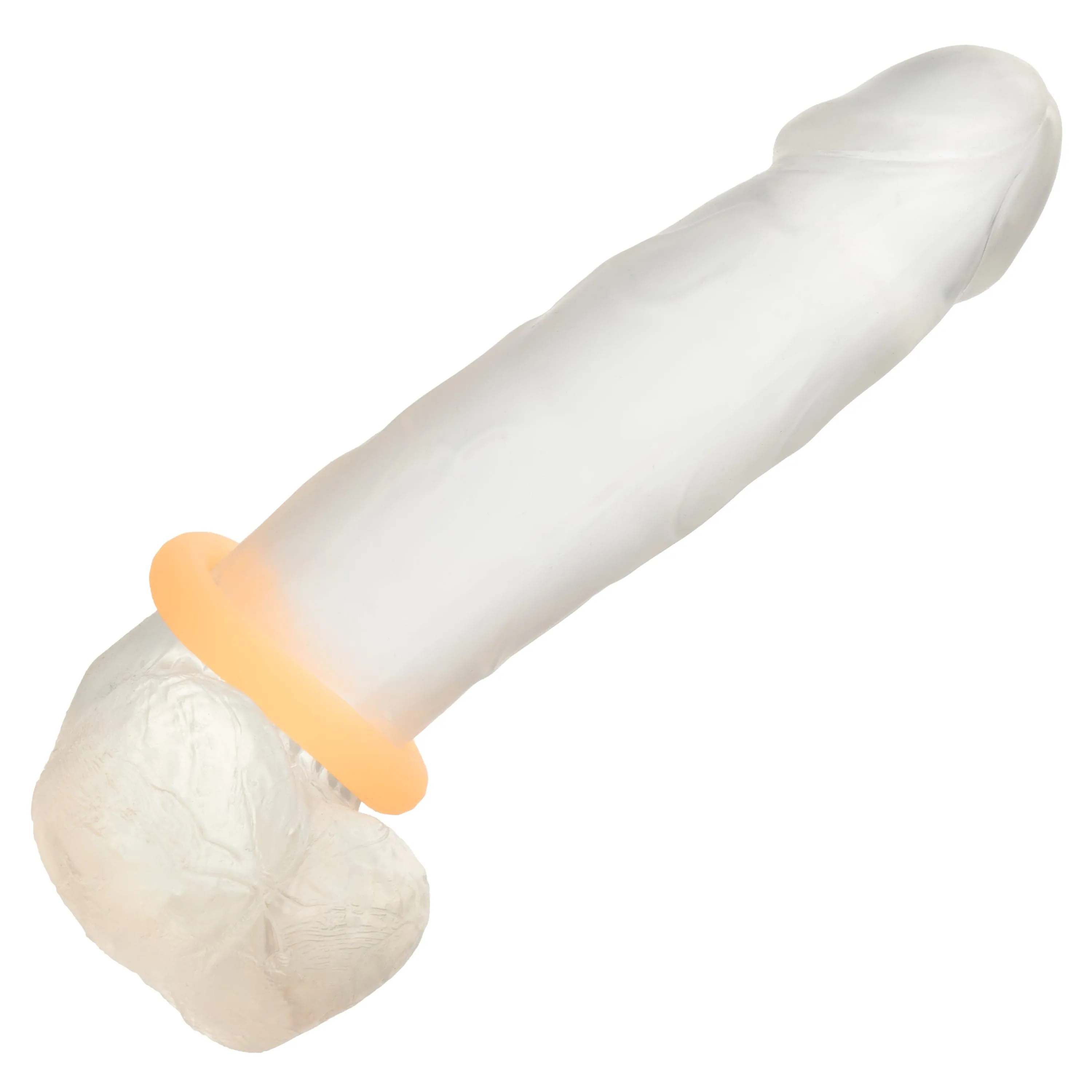 California Exotics - Alpha Glow In The Dark Liquid Silicone Prolong Medium Cock Ring (Orange)