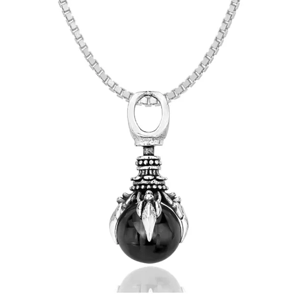 Classy Men Black Oracle Pendant Necklace