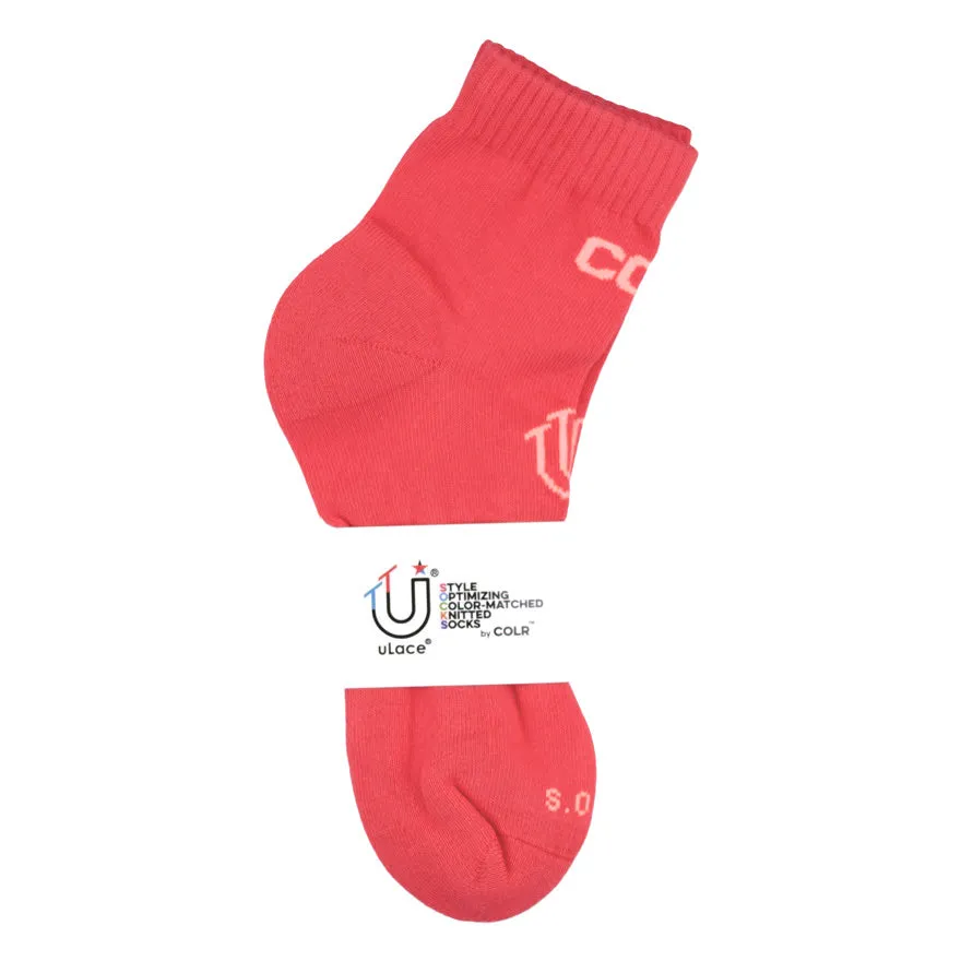 COLR By uLace Mid-Calf Socks - Coral Orange