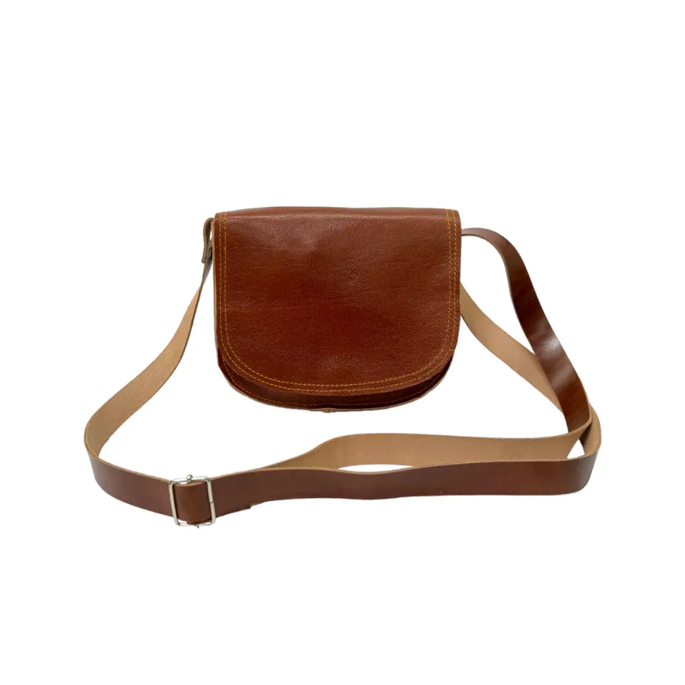 Double Seam Saddle Bag | Brown