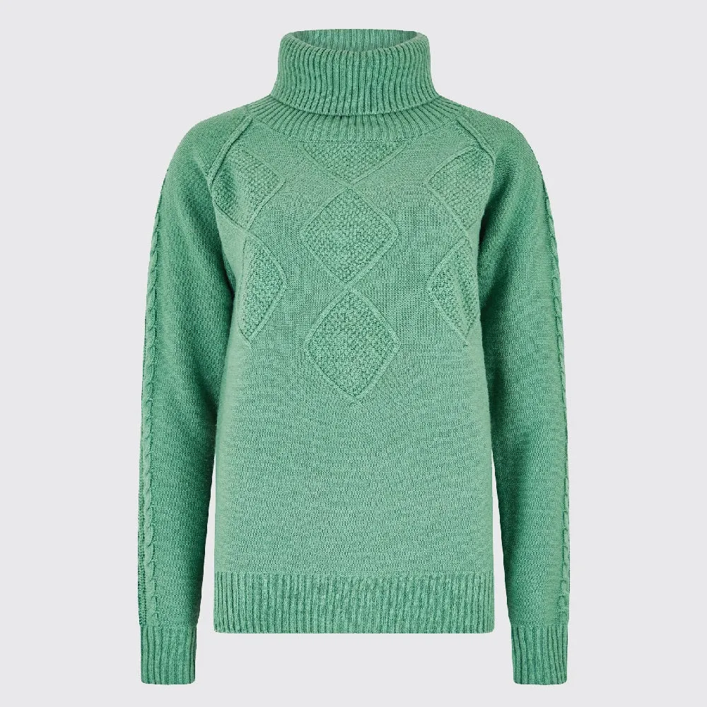 Dubarry Belleek Chunky Roll Neck Sweater - Crab Apple