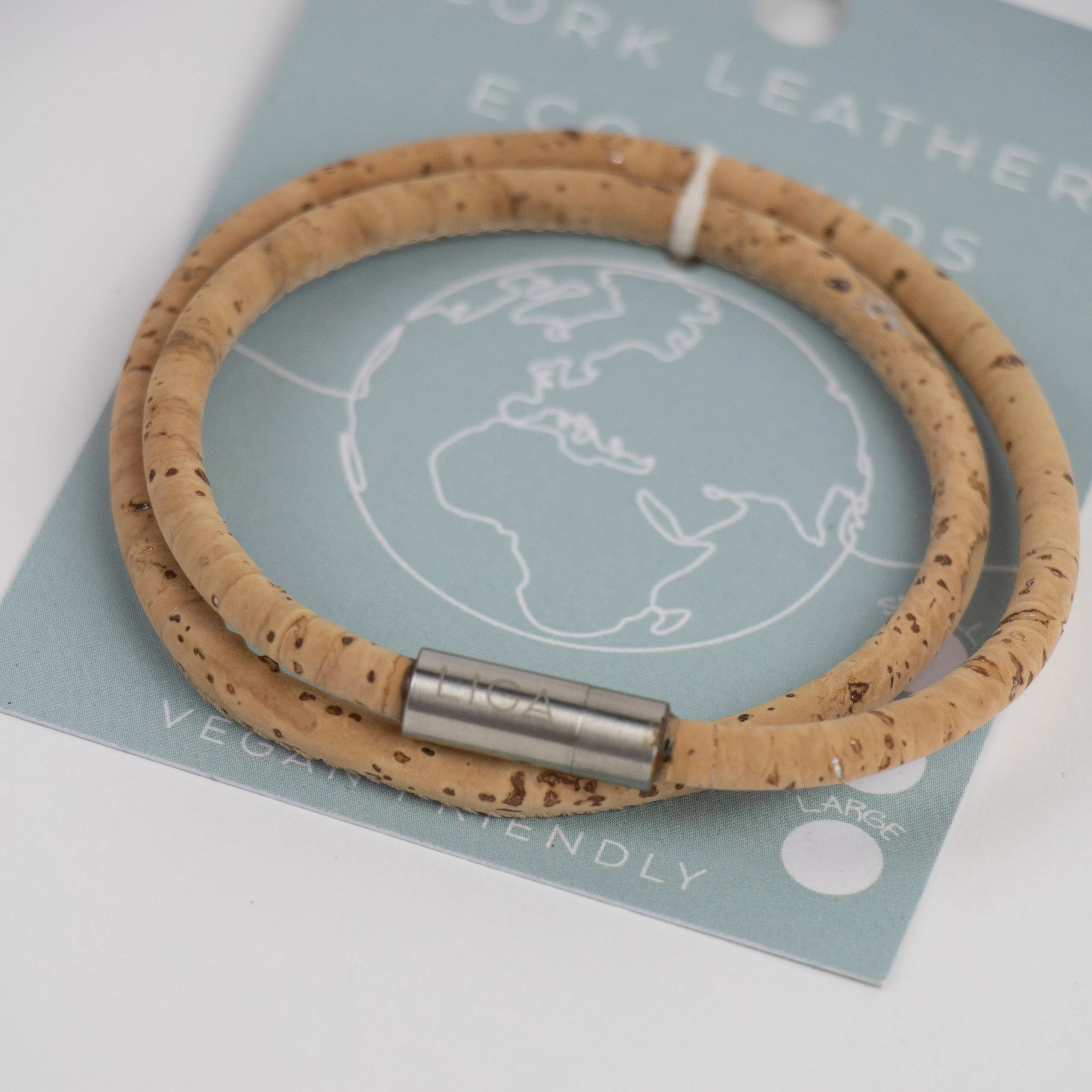 Eco Cork Band | Double Silver