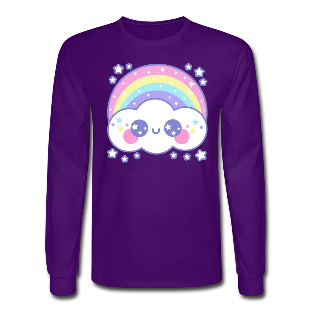 Happy Rainbow Cloud Men's Long Sleeve T-Shirt