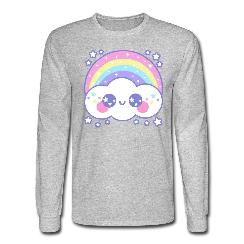 Happy Rainbow Cloud Men's Long Sleeve T-Shirt