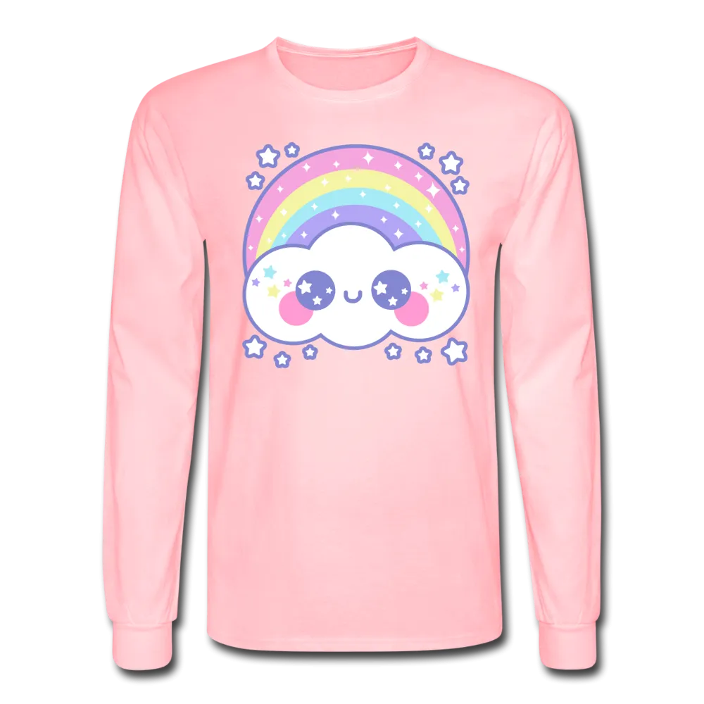 Happy Rainbow Cloud Men's Long Sleeve T-Shirt