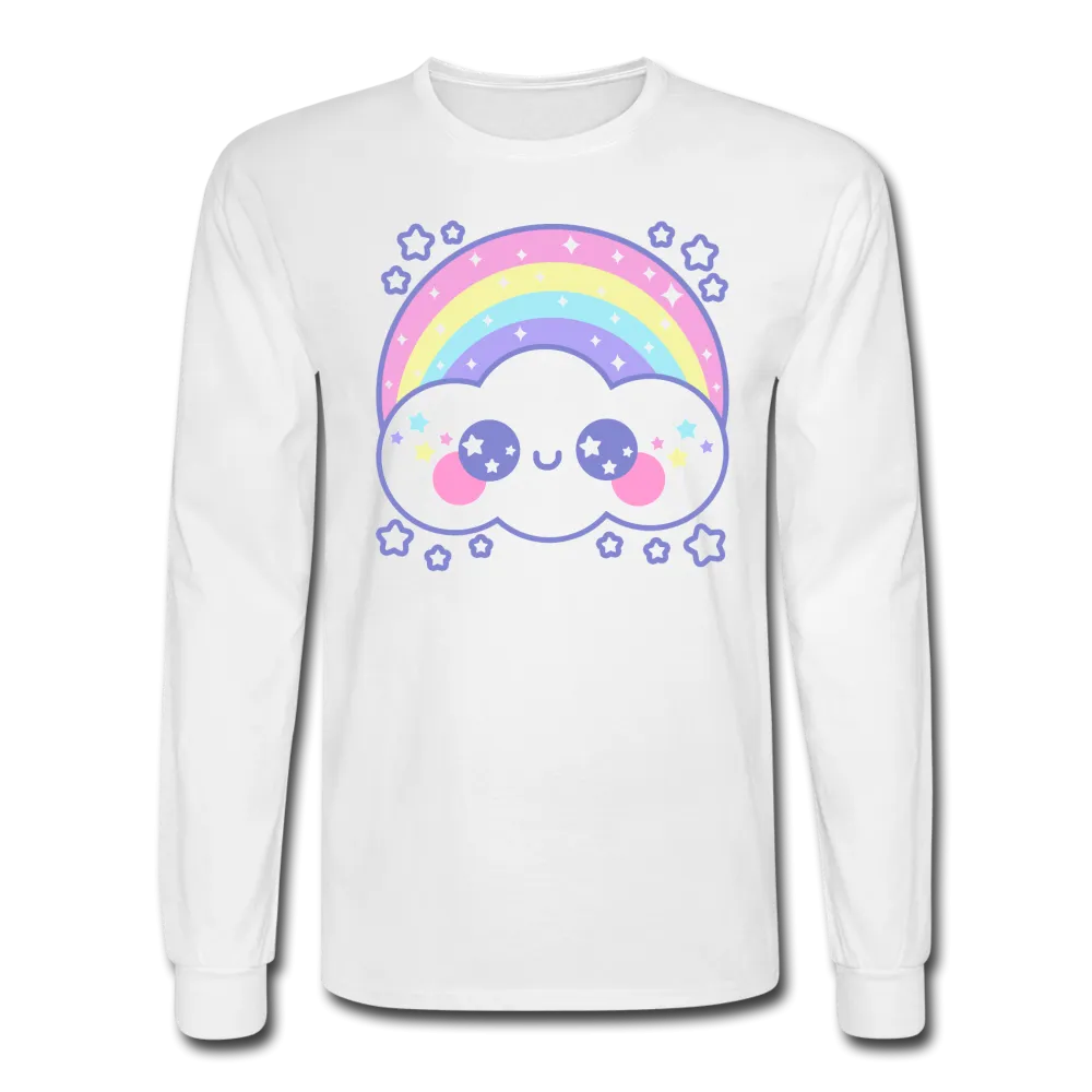 Happy Rainbow Cloud Men's Long Sleeve T-Shirt