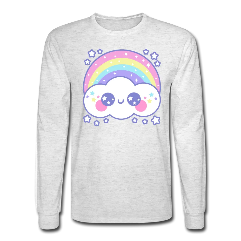 Happy Rainbow Cloud Men's Long Sleeve T-Shirt