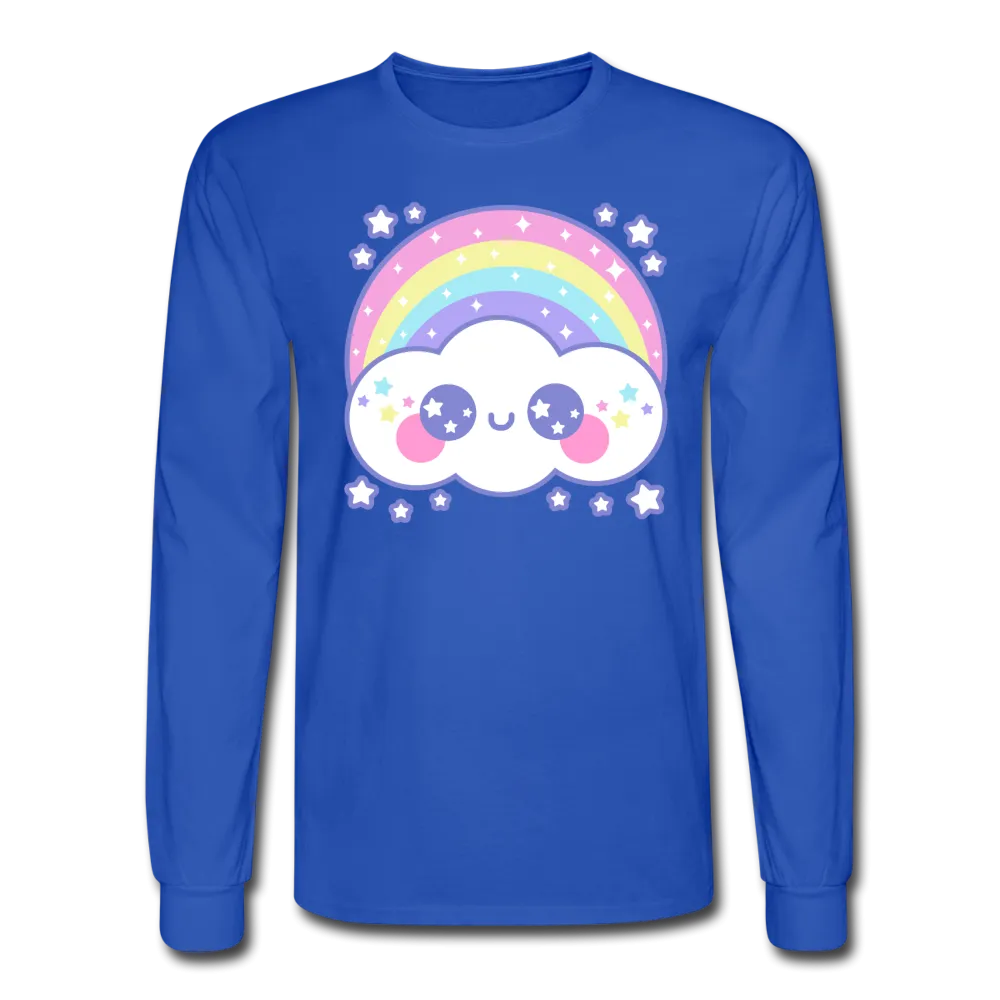 Happy Rainbow Cloud Men's Long Sleeve T-Shirt