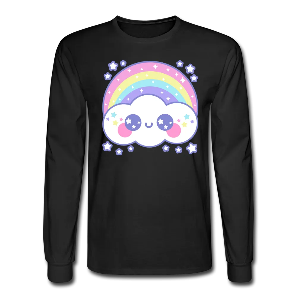 Happy Rainbow Cloud Men's Long Sleeve T-Shirt