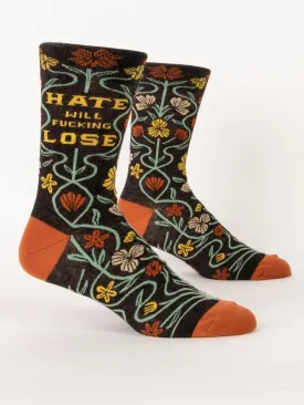 Hate Will Fucking Lose M-Crew Socks