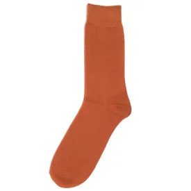 Kids Orange Cotton Blend Socks