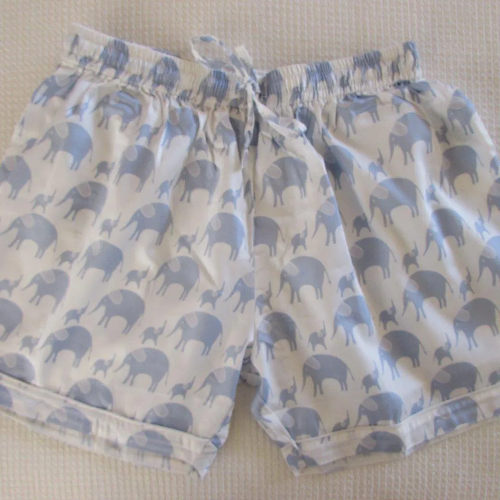 Ladies  Boxer Short - Sateen Elephant