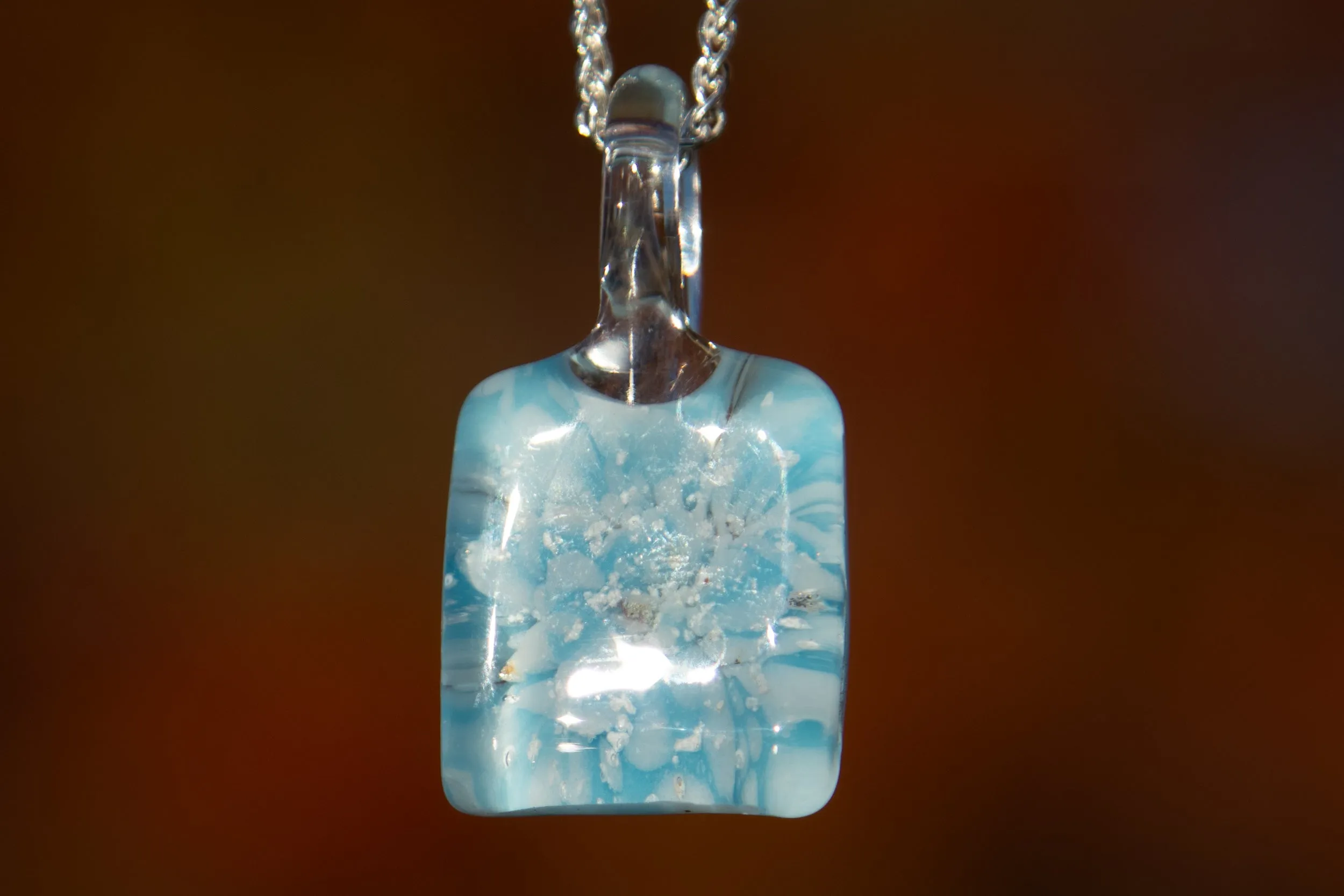 Morning Sky Pendant with Cremation Ash