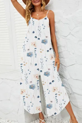 Printed Scoop Neck Wide Leg Jumpsuit