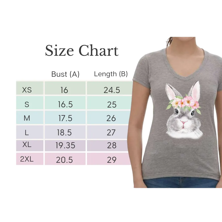 Rabbit Wearing Flower Crown Women's T-Shirt