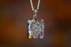 Rainbow Sky Pendant with Cremation Ash