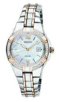 Seiko Womens Two Tone Diamond Bezel Watch