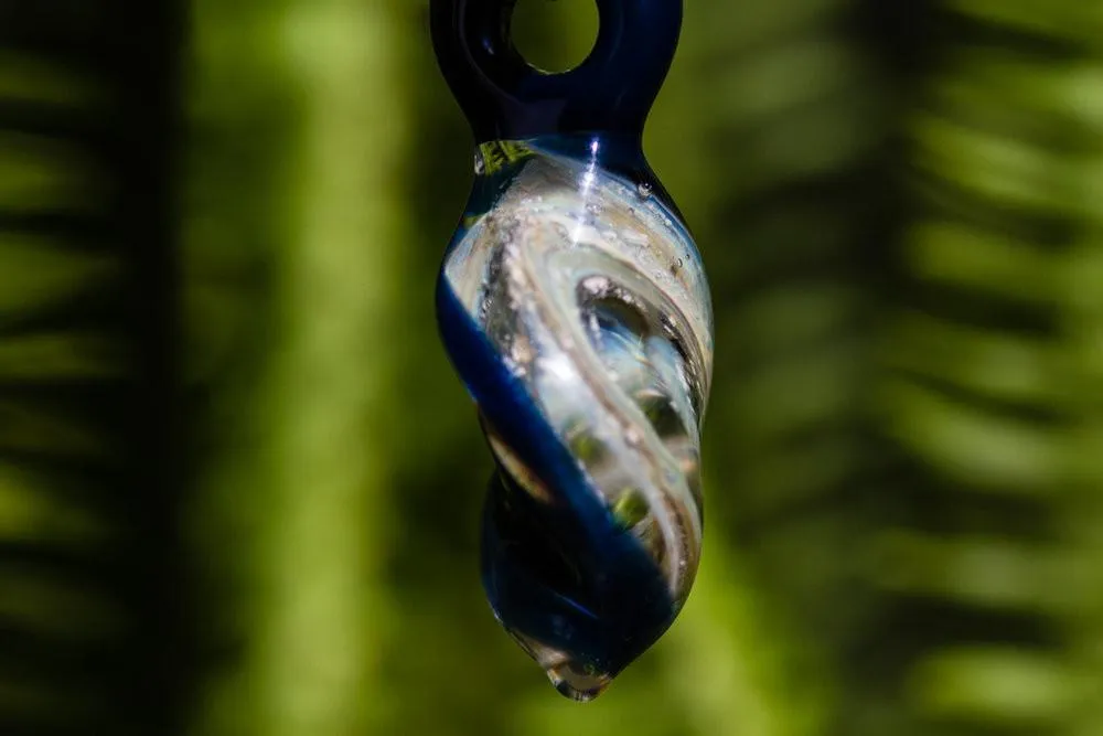 Spiral Twist Pendant with Cremation Ash