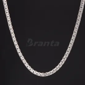 Stylish Stainless Steel Silver Chain For Men (21.5 Inch)