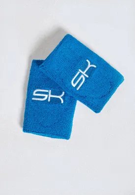 Tennis sweatband large set of 2, cyan blue