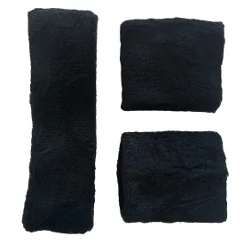 Terry Cloth | Headband and Wristband Set | Black