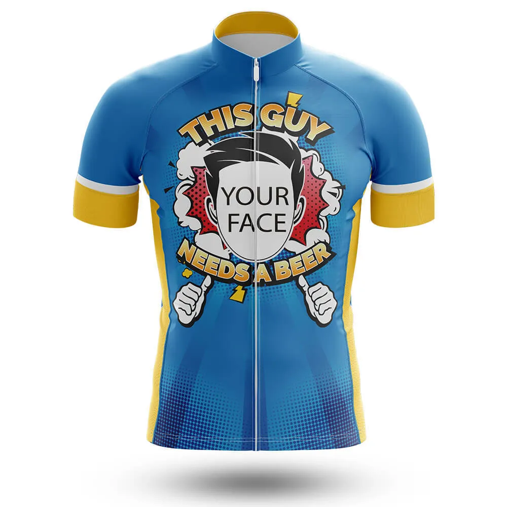 This Guy Needs A Beer - Custom Men's Cycling Kit