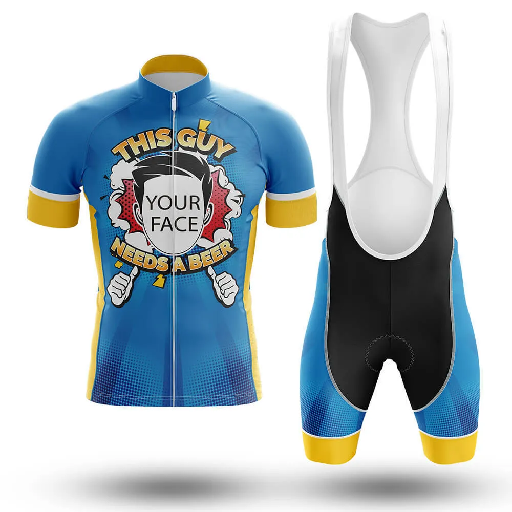 This Guy Needs A Beer - Custom Men's Cycling Kit