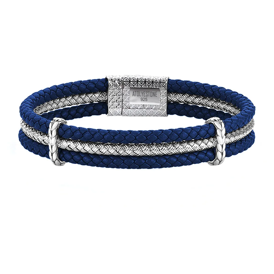 Triple Row Leather Bracelet