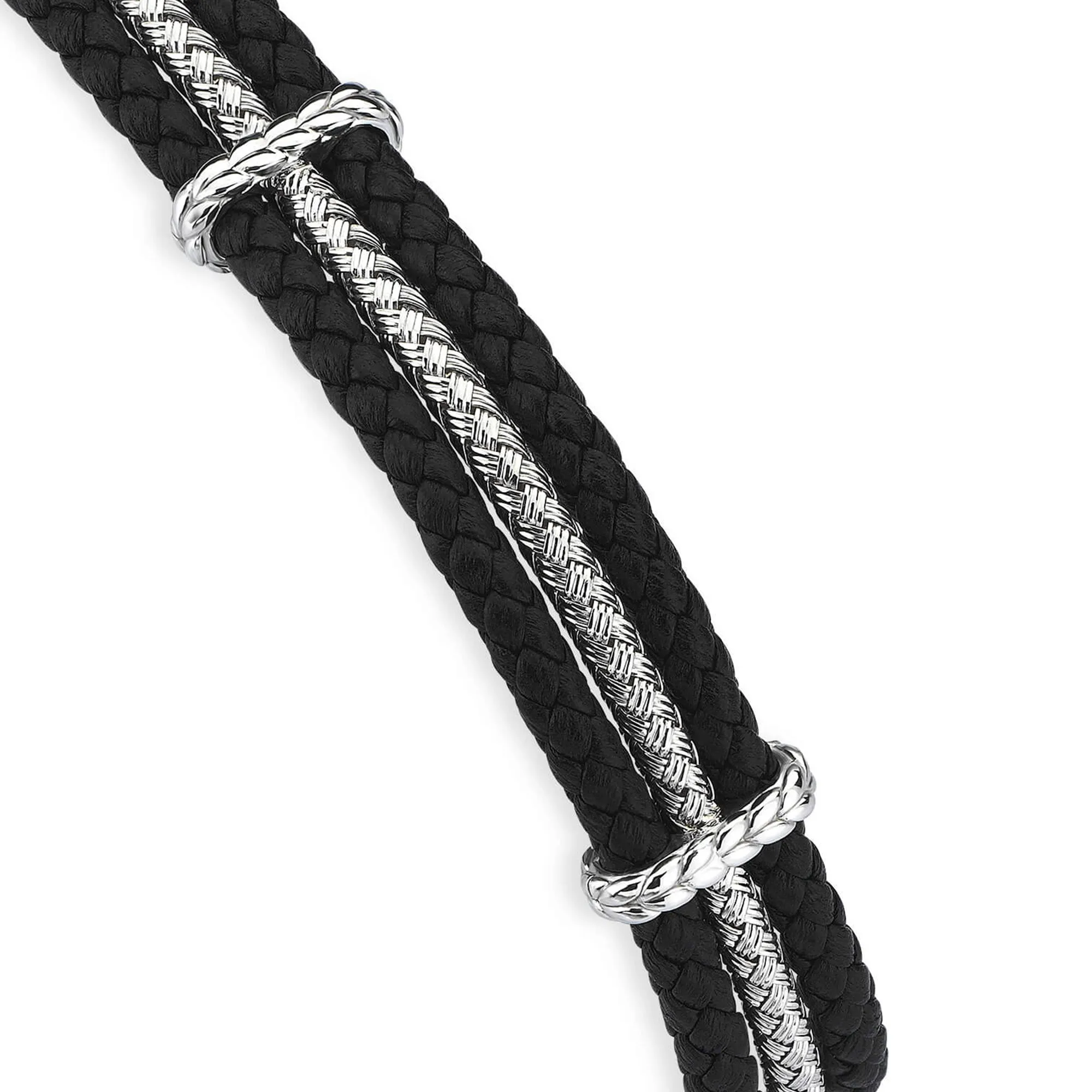 Triple Row Leather Bracelet